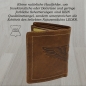 Preview: Echt Leder Portemonnaie Flügel Adler Herren Brieftasche Geldbeutel braun